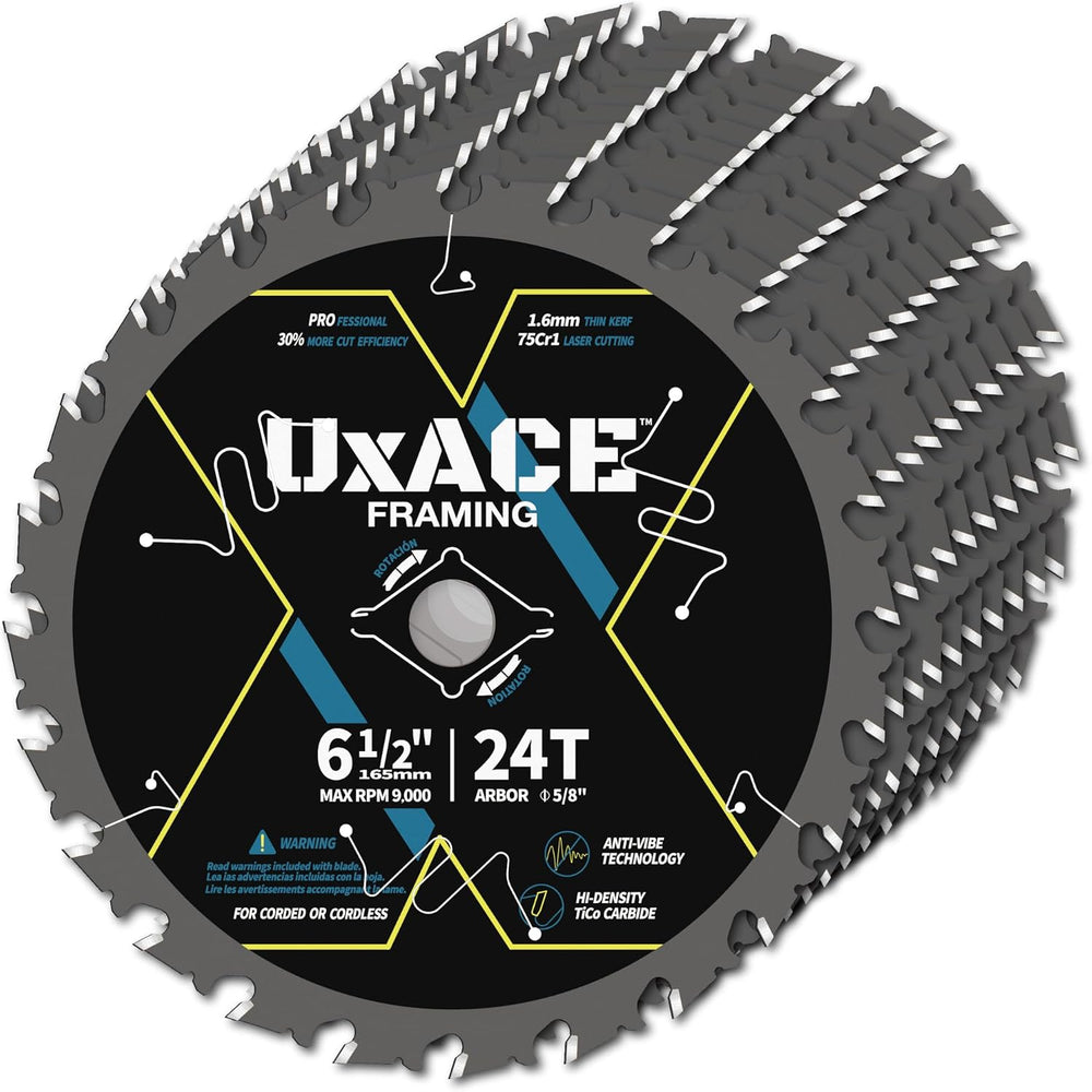 6-1/2-Inch 24-Tooth Circular Saw Blade (10 Pack)