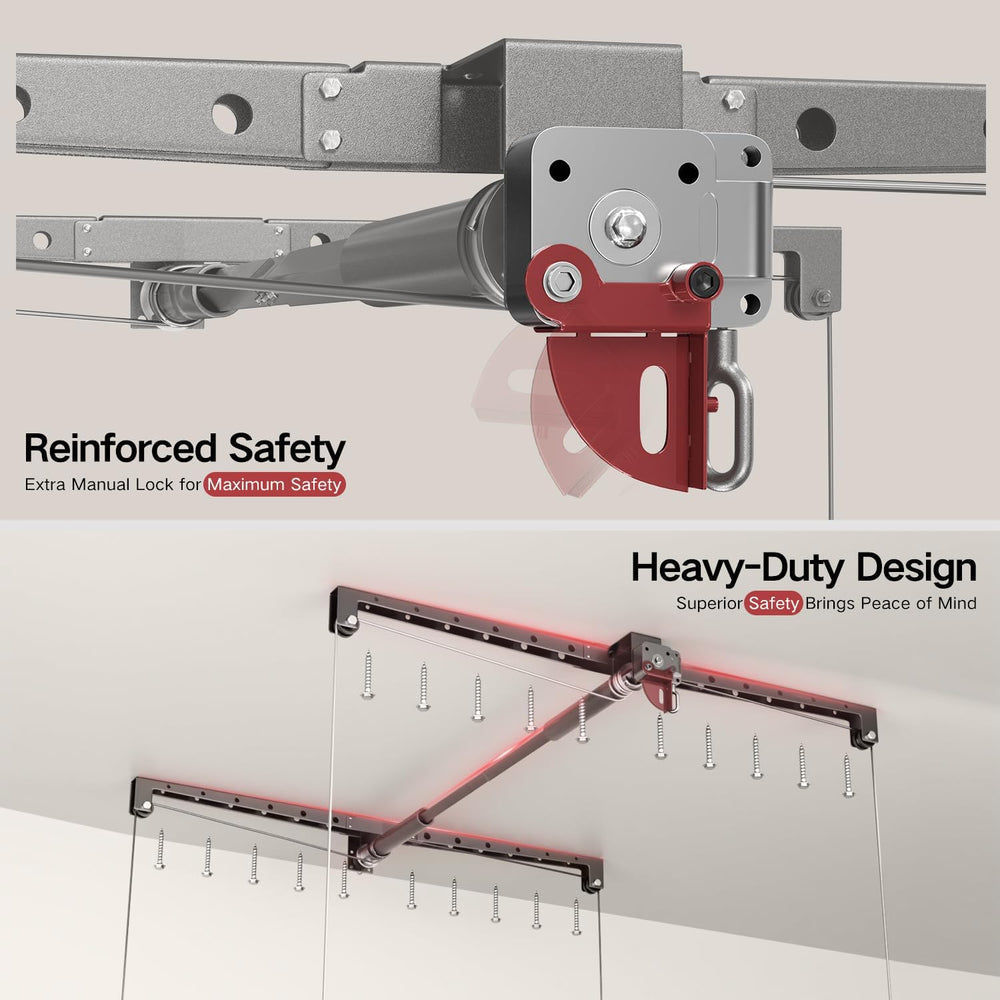 Overhead Garage Storage Lift, Heavy-duty 4x4 Ft Garage Ceiling Storage Racks ...