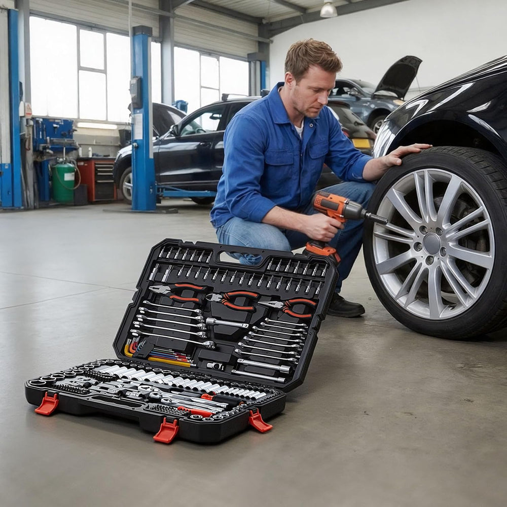 VEVOR Mechanics Tool Set, 314-Piece Mechanic Tool Kit, 1/4 in, 3/8 in, and 1/...