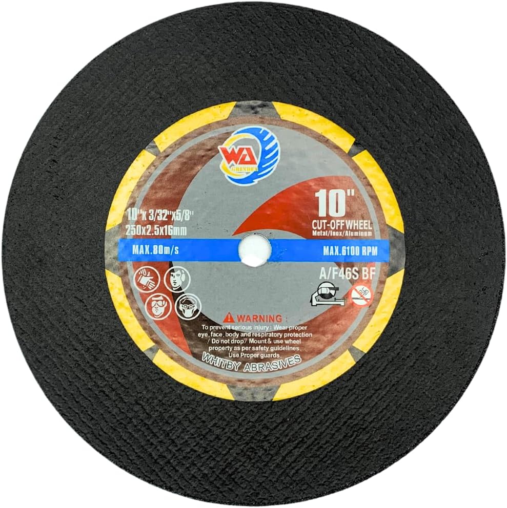 WA 10PACK - 10" x3/32 x5/8" Thin Cut-Off Wheels for General Purpose...