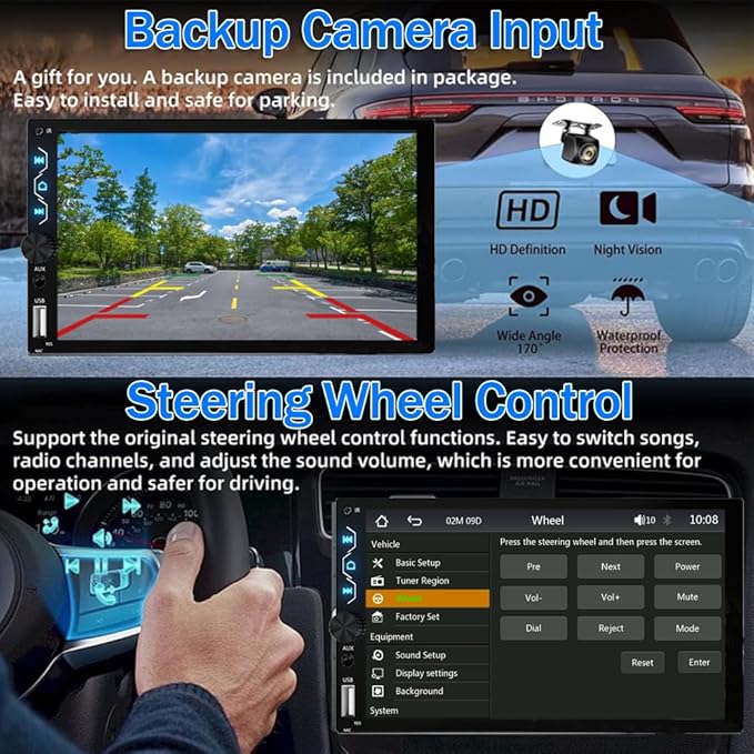 Leadfan Double Din Car Stereo