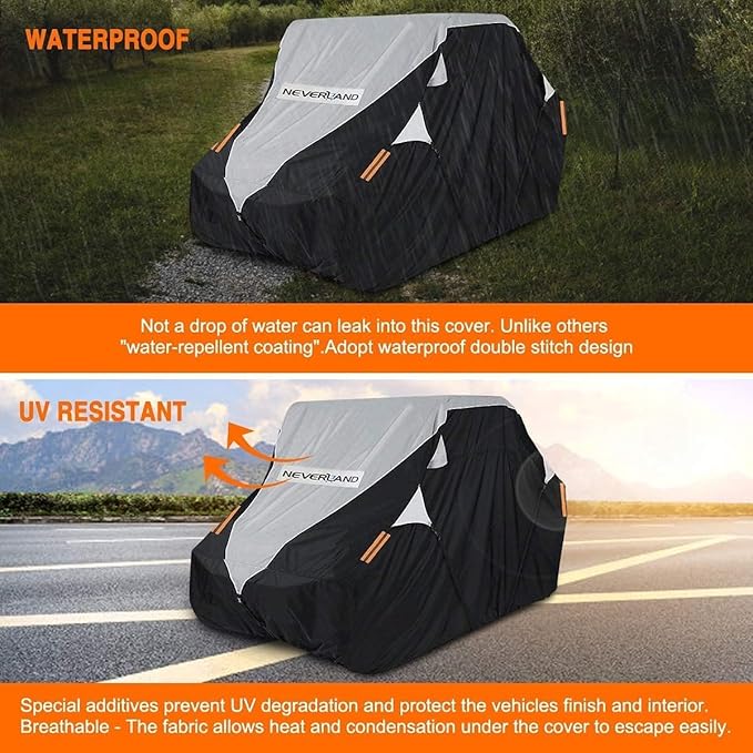 Neverland UTV Cover Waterproof 300D Heavy Duty 2-3 Seater/4-6 Seater 4 Door