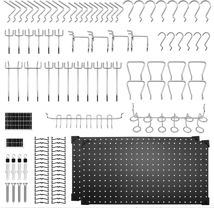 100PCS Pegboard Accessories Organizer Kit, Paper Towel Holder, Closet