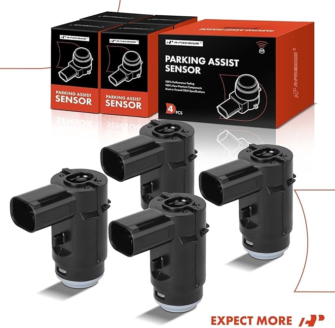 A-Premium 4-PC Rear PDC Reverse Backup Parking Aid Assist Sensor Compatible