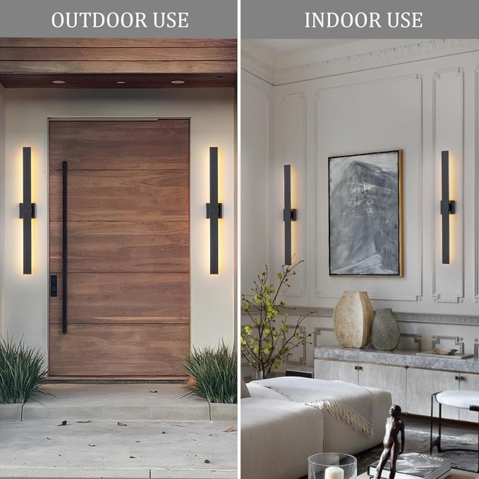 39.4" Long Outdoor Wall Lights Modern LED Exterior Lighting Fixtures Matte