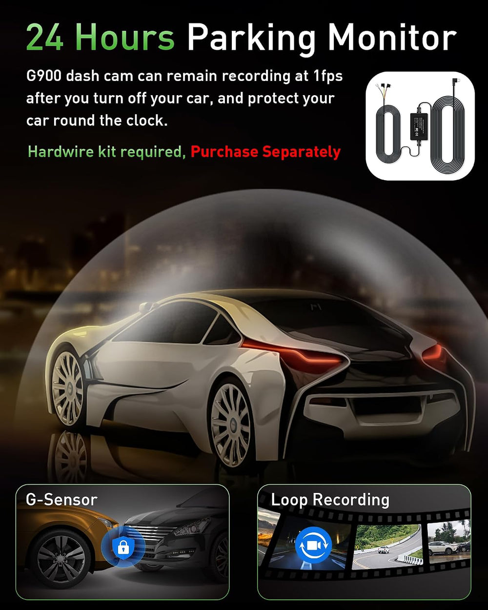 Dash Cam Front and Rear,4K+1080P WiFi Dual Dash Camera for Cars with App, 3&q...