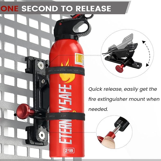 MOLLE Panel Fire Extinguisher Mount Kit-Quick Release Car Fire Extinguisher