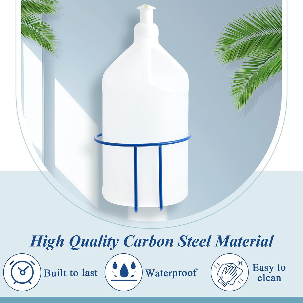 Hicarer 4 Pcs One Gallon Jug Storage Rack Wall Mounted Heavy Duty, Blue