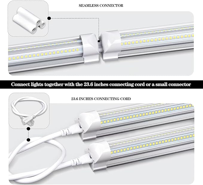 LED Shop Lights - 4FT 50W LED Light Fixture (10 Pack)