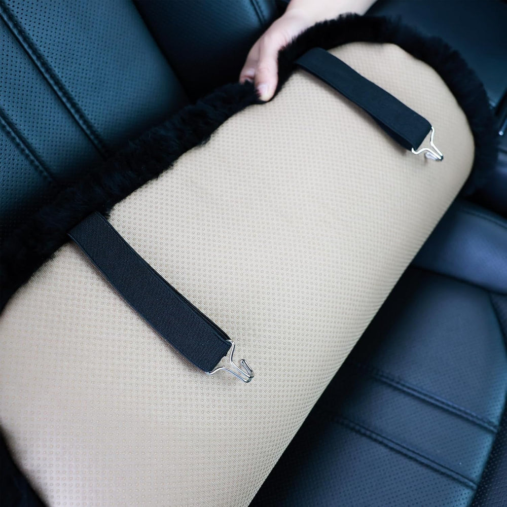 OGLAND Genuine Sheepskin Car Seat Cover for Fuzzy Soft Fur Wool Cushion