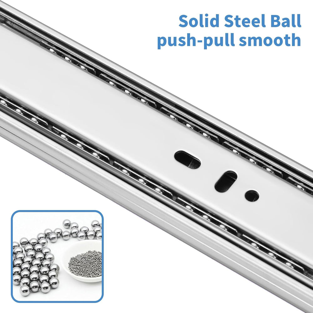 Sulawskys Soft Close Drawer Slides 14 Inch, 6 Pairs – Full Extension 100LB