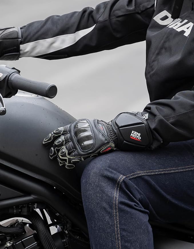KEMIMOTO Leather Motorcycle Gloves