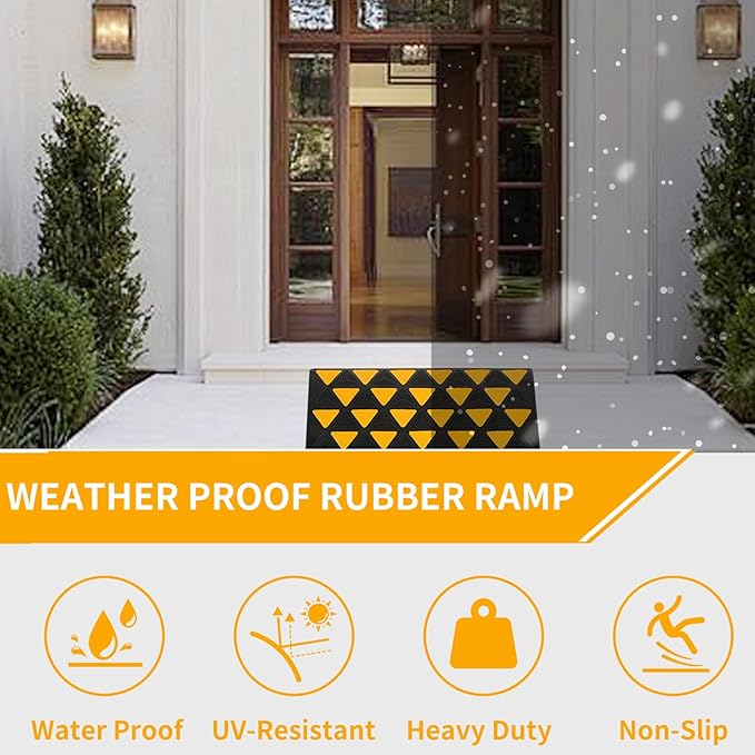 BESEA Rubber Curb Ramp 6" inch High 23.6" Length,
