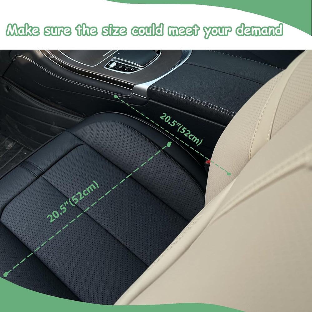 2 Pack Leather Front Car Seat Cover Bottom Only Universal Black