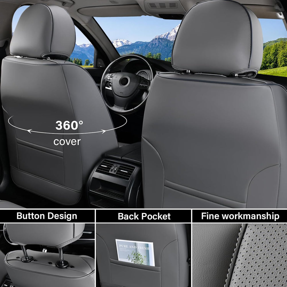 Coverado Car Seat Covers Full Set, Seat Covers for Cars, Car Seat Covers Fron...