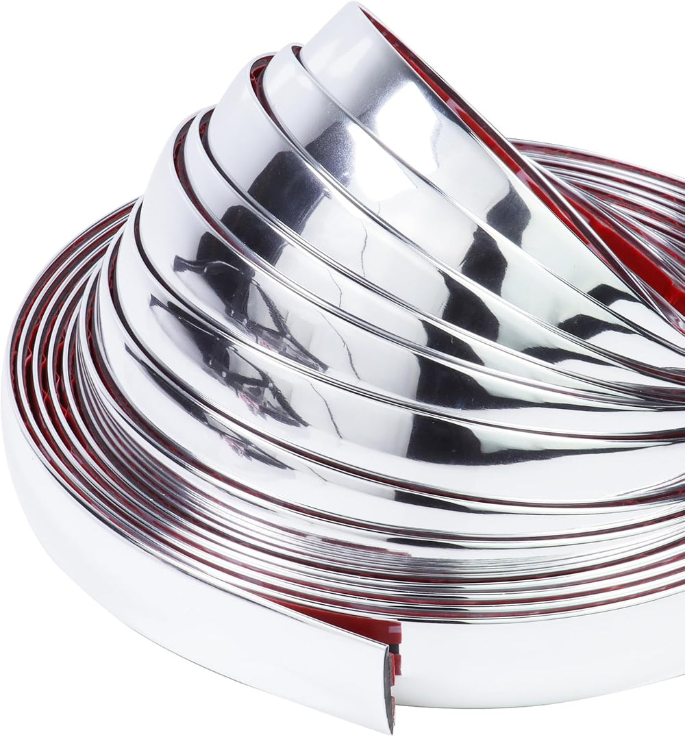 25Ft Automotive Chrome Trim Molding 1"(25mm) Heavy Duty Car Side Molding...