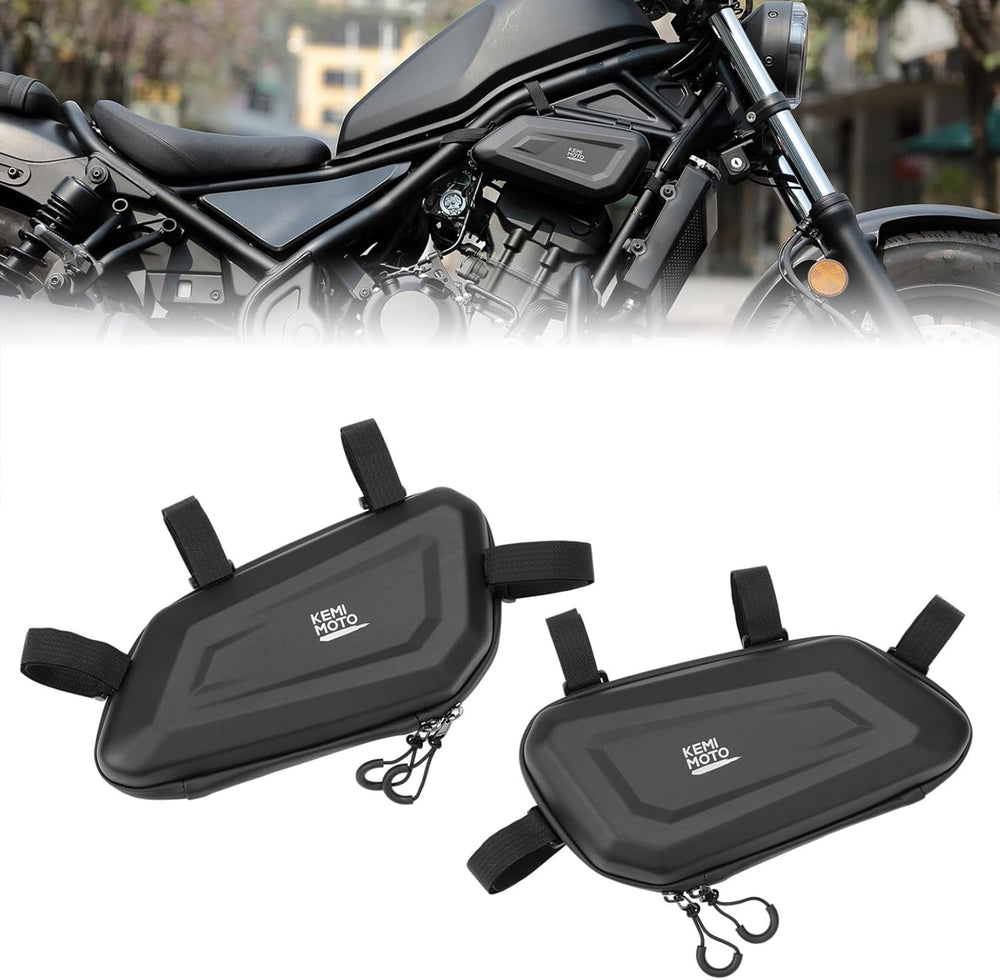 KEMIMOTO Motorcycle Side Bag, EVA Hard Shell Tool Bags Compatible with Rebel ...