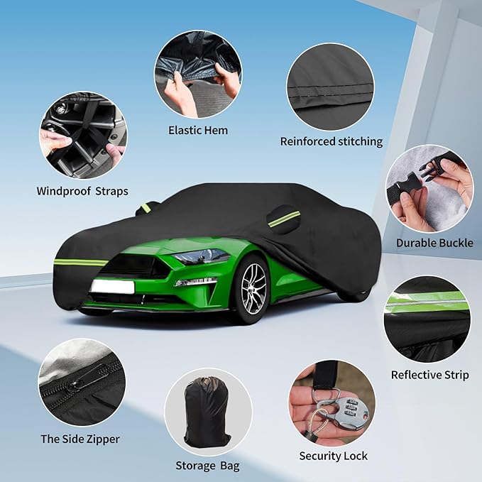 Waterproof Car Covers for 1994-2023 Mustang GT/Cobra/Shelby/Bullitt/ECOBOOST