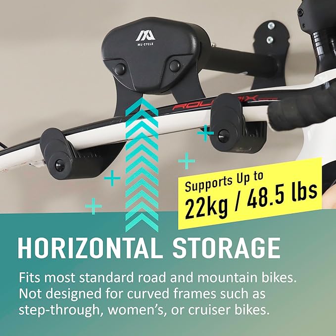 Buffalo Bike Wall Mount Rack – Adjustable Horizontal Indoor Hanger
