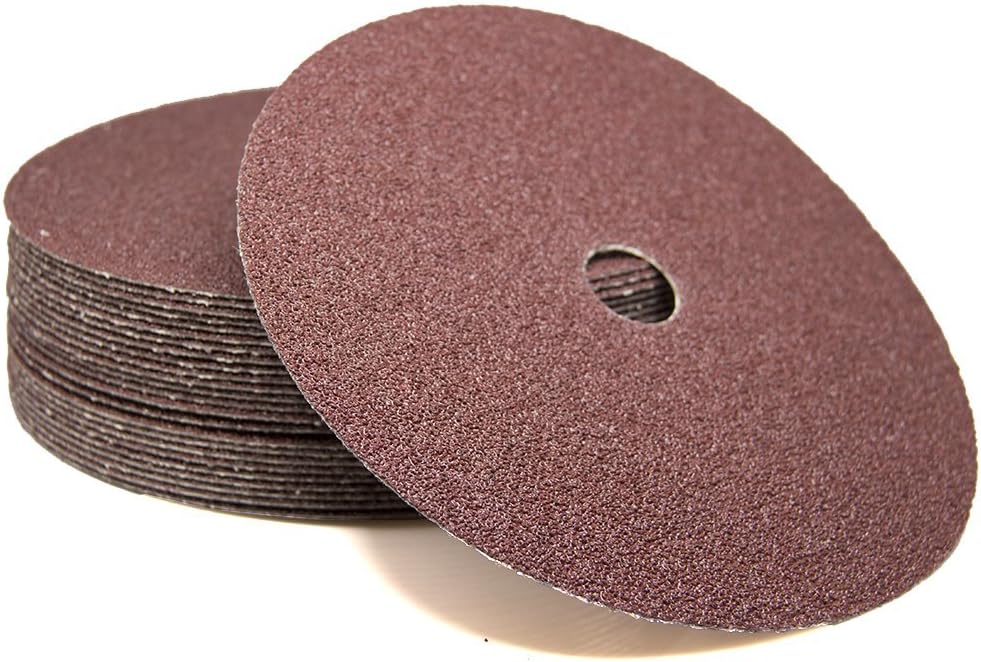 Benchmark Abrasives 7" Resin Fiber Sanding Discs, 50 Grit, 25-Count