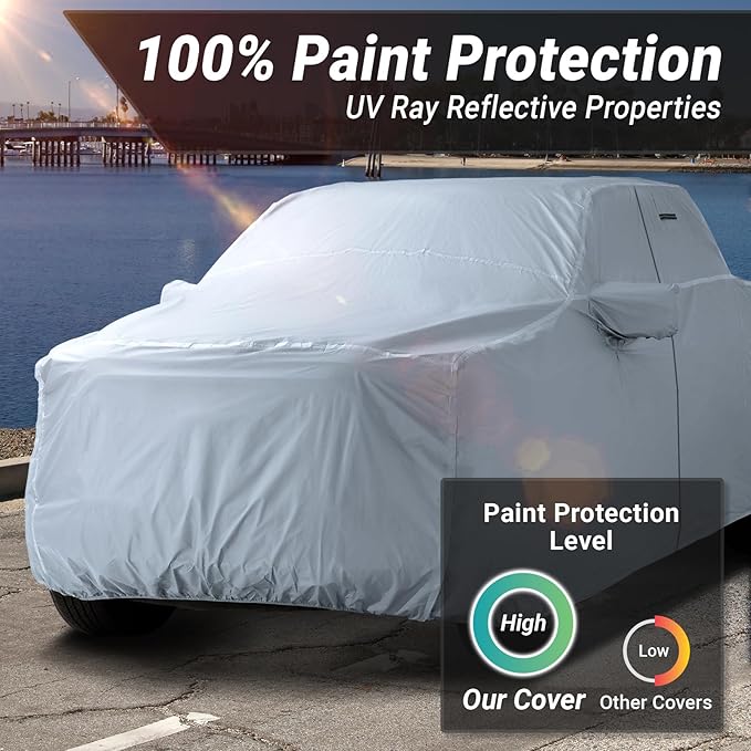 iCarCover Fits 1997-2024 F-150 SuperCrew Cab, 5.5 ft Short Bed Ford Truck Cover