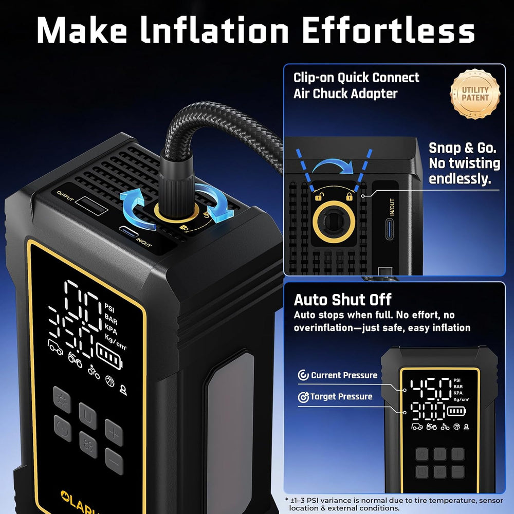 OlarHike 12000mAh Heavy Duty Tire Inflator Portable Air Compressor