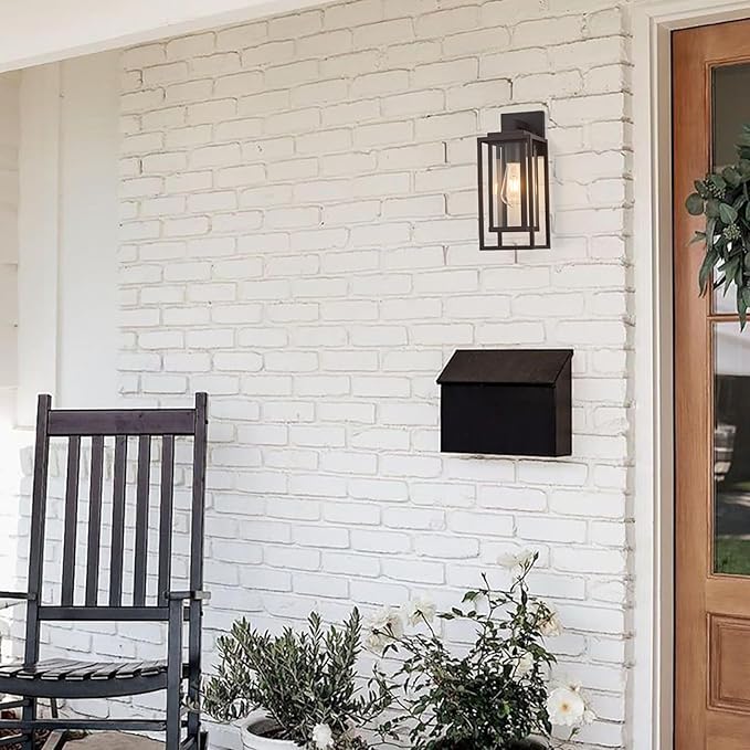 14" Outdoor Wall Light Fixtures Waterproofed Exterior Lantern W/Sturdy (...