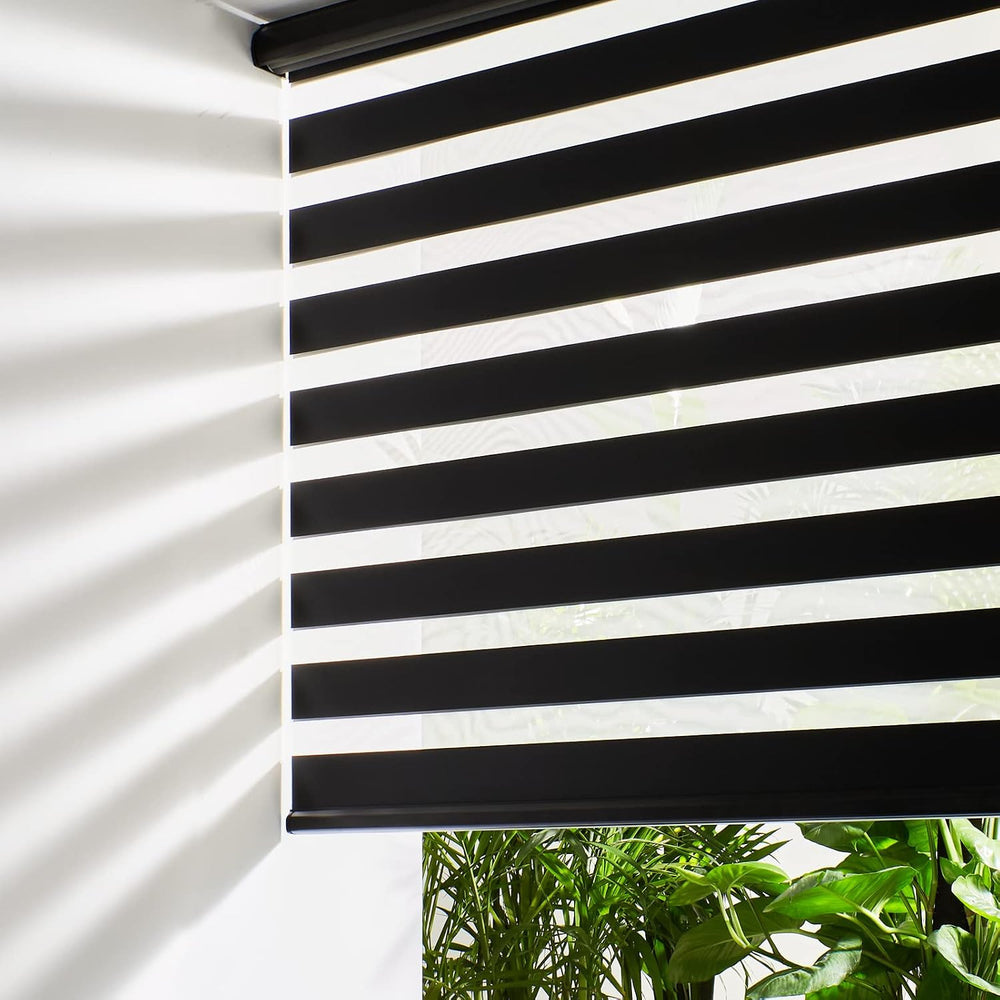 Persilux Cordless Zebra Blinds for Windows Roller Windows Shades Dual Layer