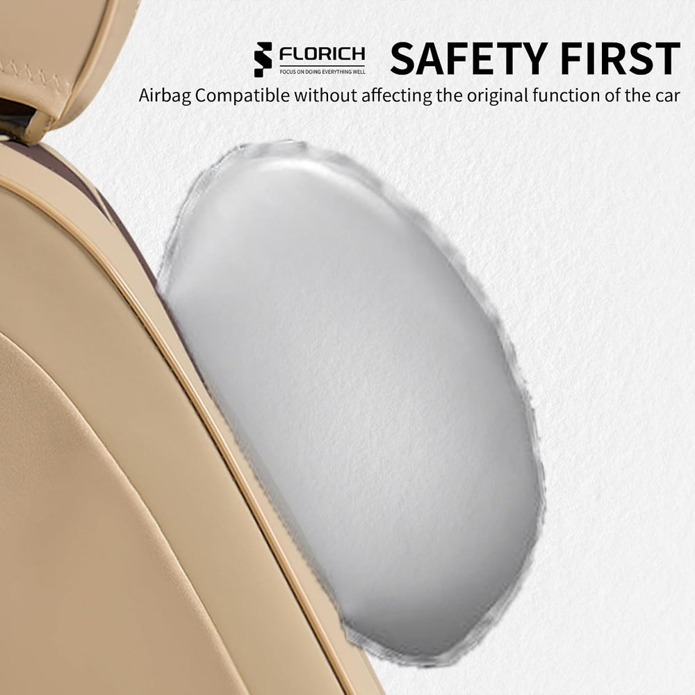 FLORICH Front and Back Seat Covers for Cars Leather Car Seat Cover Full Set 5...