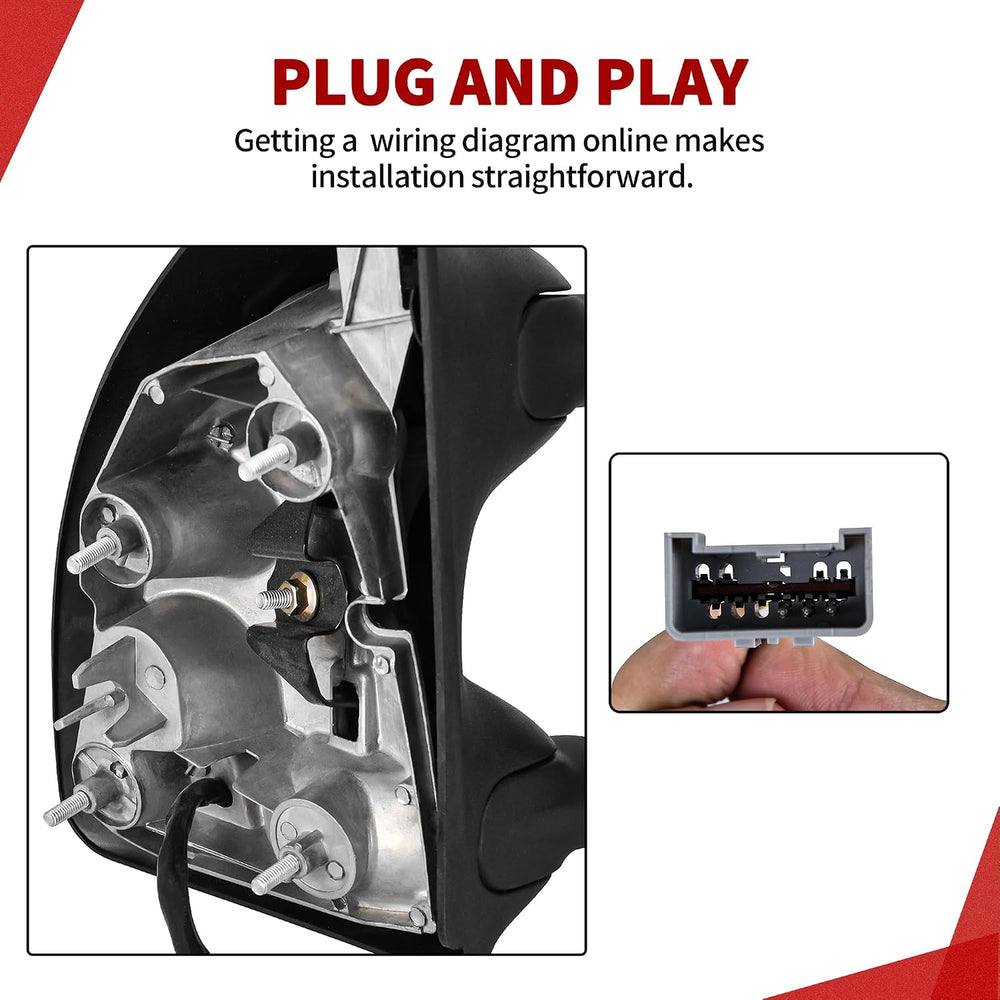 YITAMOTOR Right Side Towing Mirror Compatible with 1999-2007 F250 F350 F450 F...