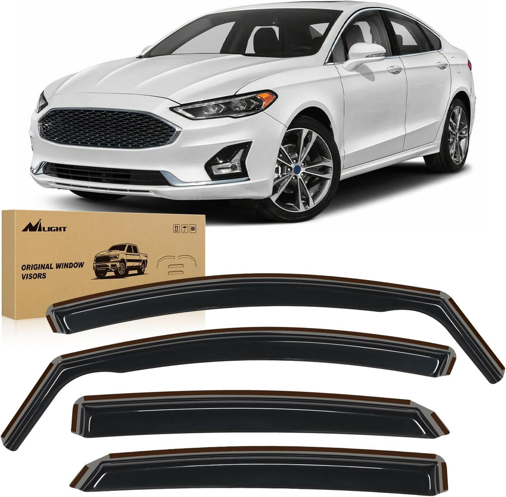 Nilight Vent Window Visors for Ford Fusion 2013 2014 2015 2016 2017 2018 2019...