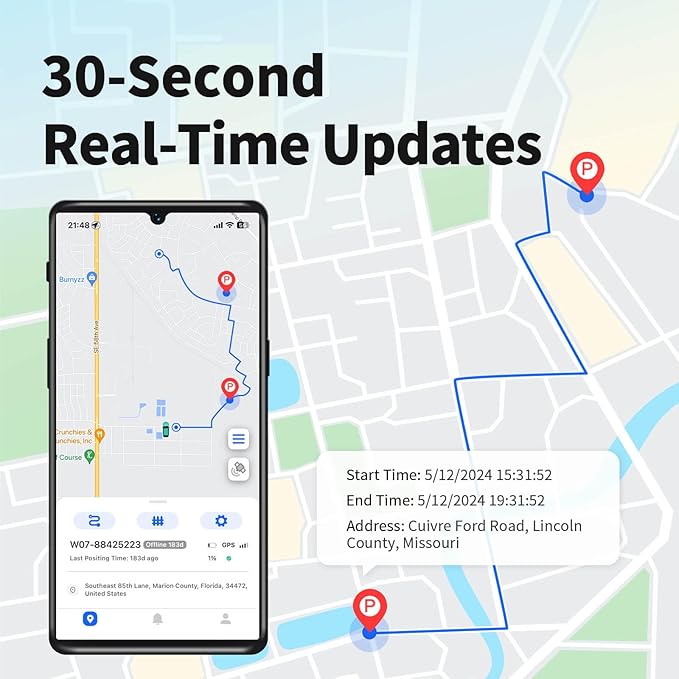 GPS Tracker for Vehicles No Monthly Fee, No Subscription, Long Battery Life