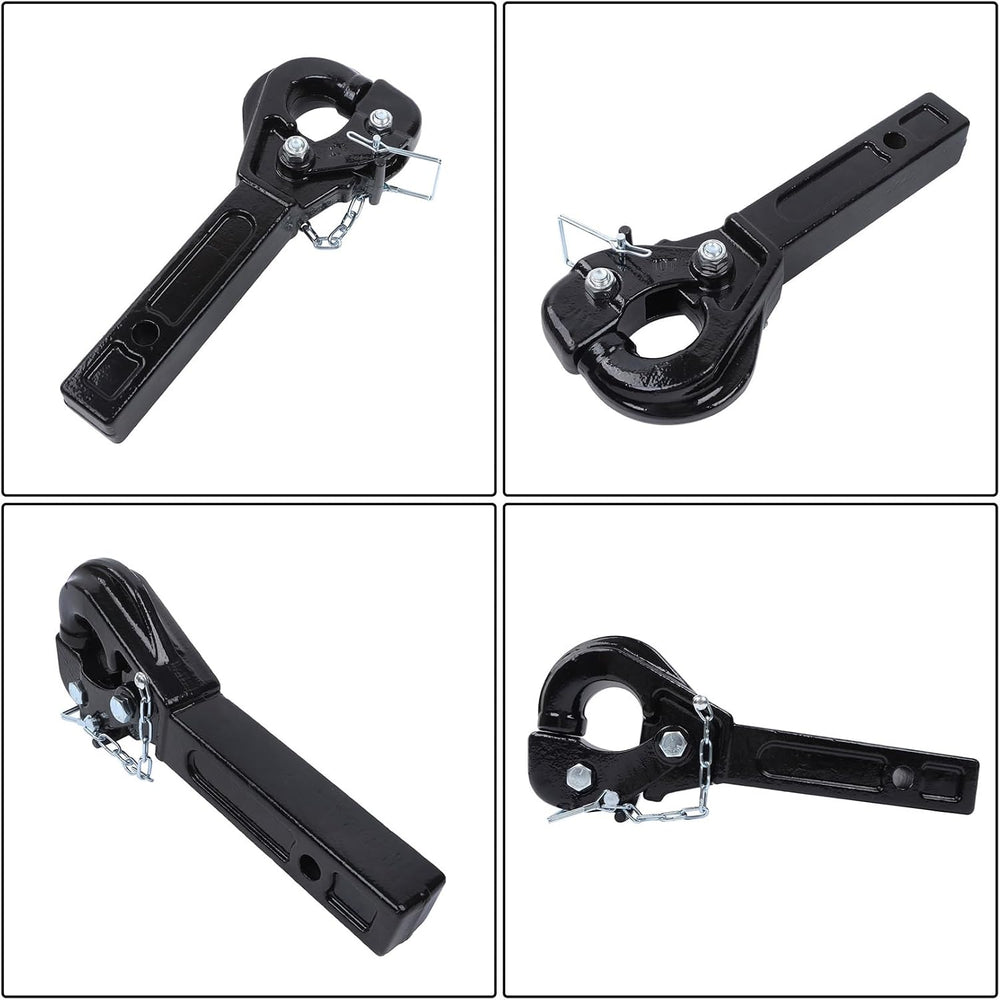 10-Ton Pintle Hitch for 2-Inch Receiver Hook Military Receiver 20000LBS Fits ...
