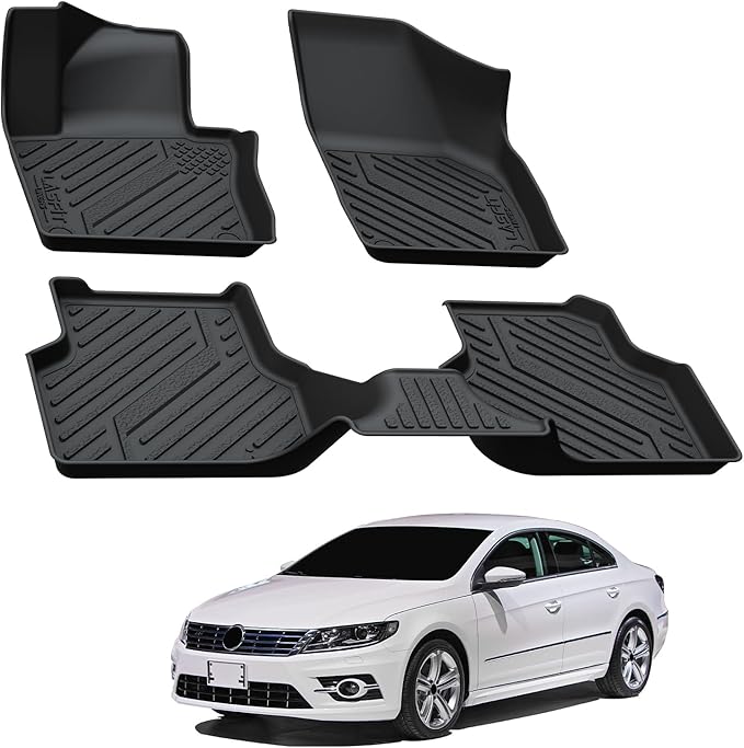 LASFIT Floor Mats Custom Fit for Volkswagen Jetta 2011-2018, All-Weather