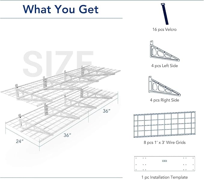FLEXIMOUNTS 2-Pack 2x6ft Garage Shelving