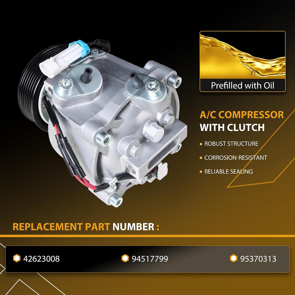 Air Conditioner AC Compressor with 6PK Clutch