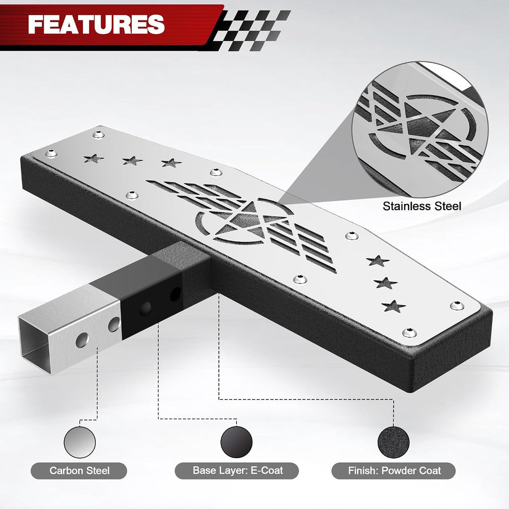 Hitch Step Trailer Hitch Step Fit for 2 Inch Receiver with Pin Lock, Textured...