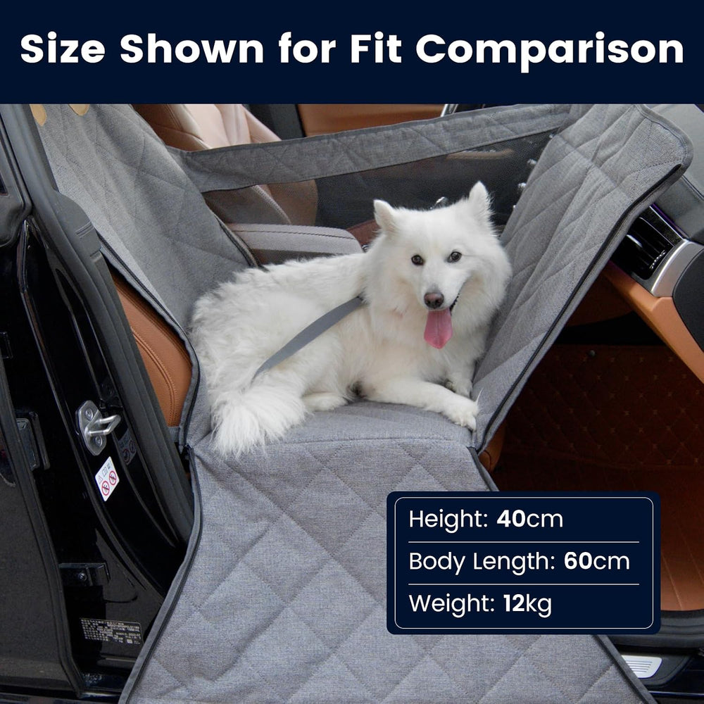 Front Seat Dog Car Seat for Small/Medium Dogs with Door Protection – Full Cov...