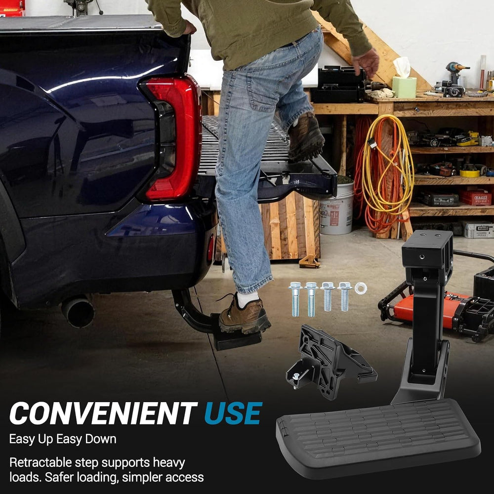 Retractable Bed Step Bumper Step for Toyota Tundra Bed Step 2022 2023 2024 20...