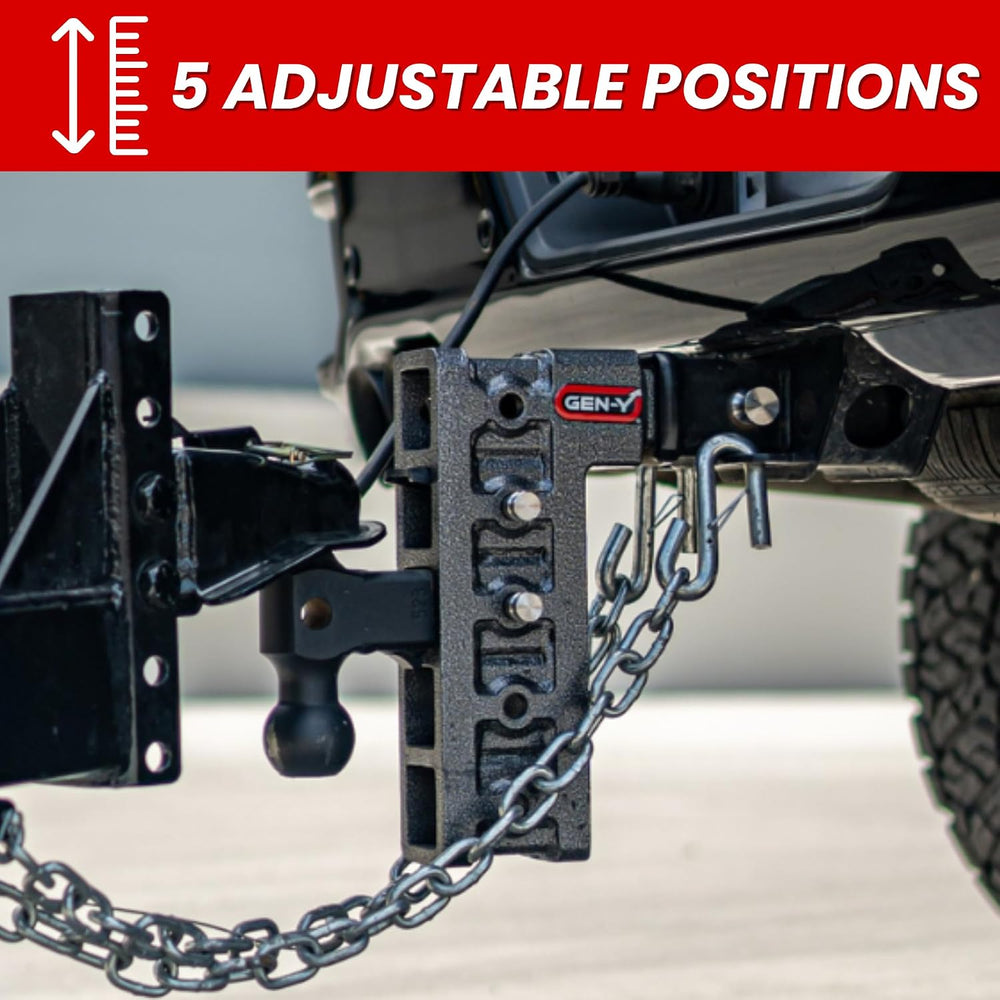 GEN-Y Hitch Mega-Duty 10" Drop Hitch Ball Mount 2" Receiver 16,000 ...