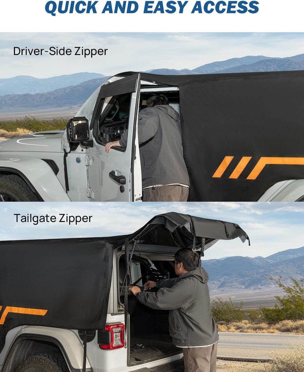 JOYTUTUS Wrangler Cab Cover Waterproof 4 Door for Wrangler JK JL 4 Doors 2007...