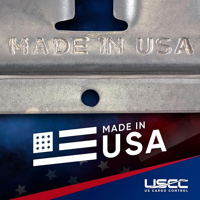 US Cargo Control E Track, Made in USA, 12 Gauge Steel 5 FT Galvanized E Track