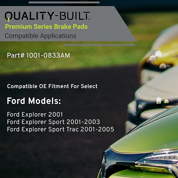Premium Semi-Metallic Front Brake Pads Compatible
