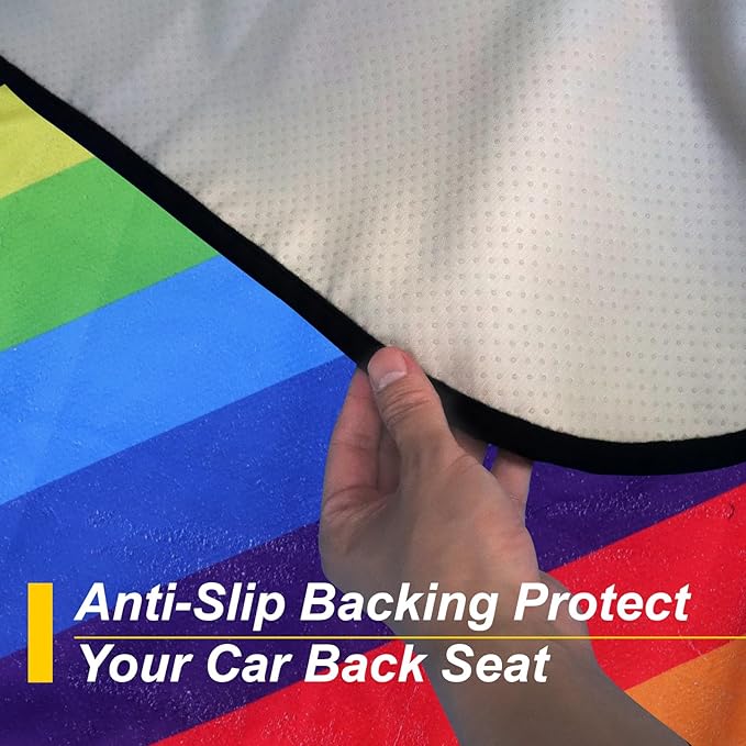 Back Seat Cover for Car Trucks Van SUV, Waterproof Rear Bench Towel Seat Covers