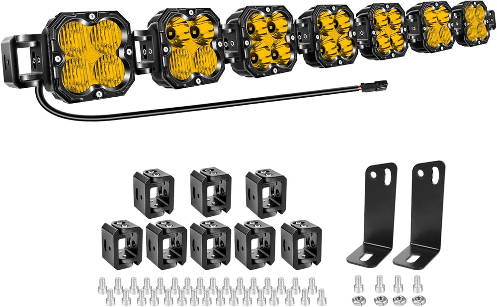 Willpower 46 inch 210W Yellow Straight Curved Adjustable & Linkable LED L...