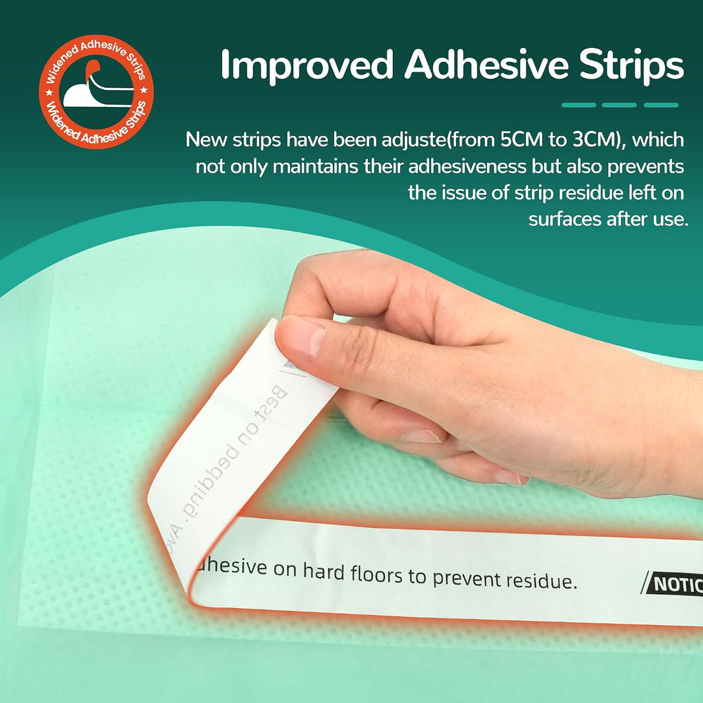 MILDPLUS Disposable Bed Pads with Adhesive Strip 30" x 36" (50 Counts)