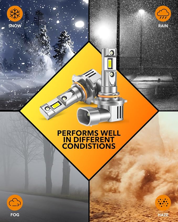 OXILAM 9005/HB3 LED Bulbs 40000LM 900% Ultra-Bright, 3 Min Quick Install