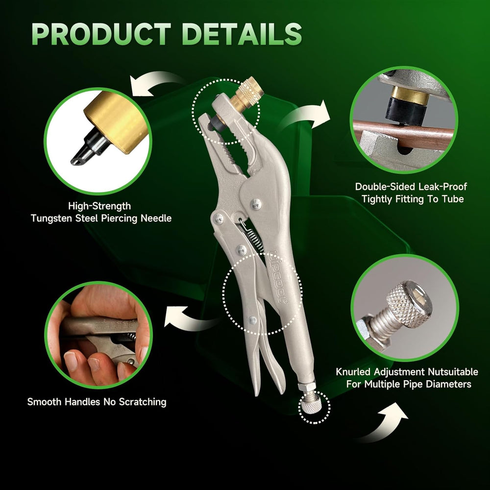 WIPCOOL Refrigerant Recovery Plier, Refrigeration Tube Piercing Puncture Hand...