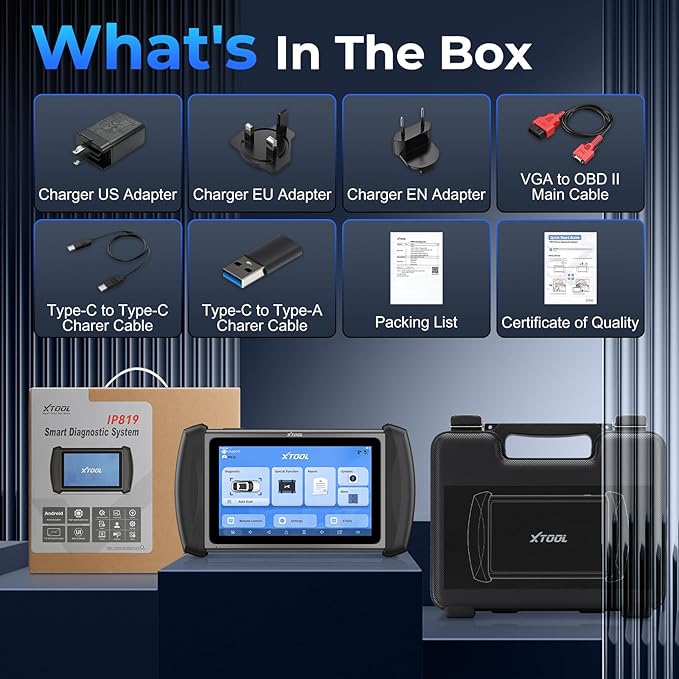 XTOOL IP819 V2.0 Bidirectional Scan Tool, 2025 Upgraded OBD2 Scanner