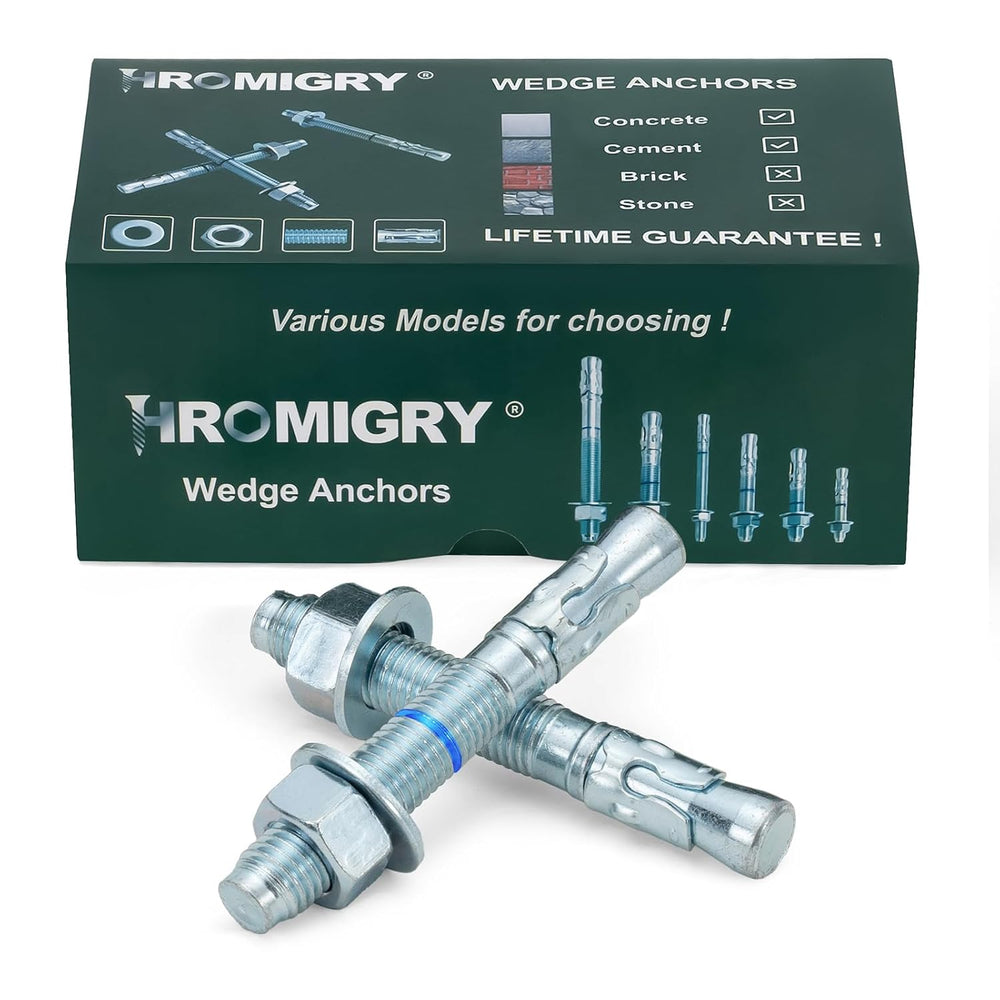 3/4" x 5-1/2" Concrete Anchors (10 Pack) 3/4 inch Wedge Anchors Bol...